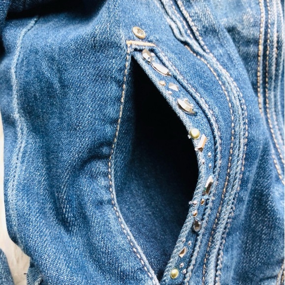 WHBM Embellished Denim Jacket - Picture 4 of 8